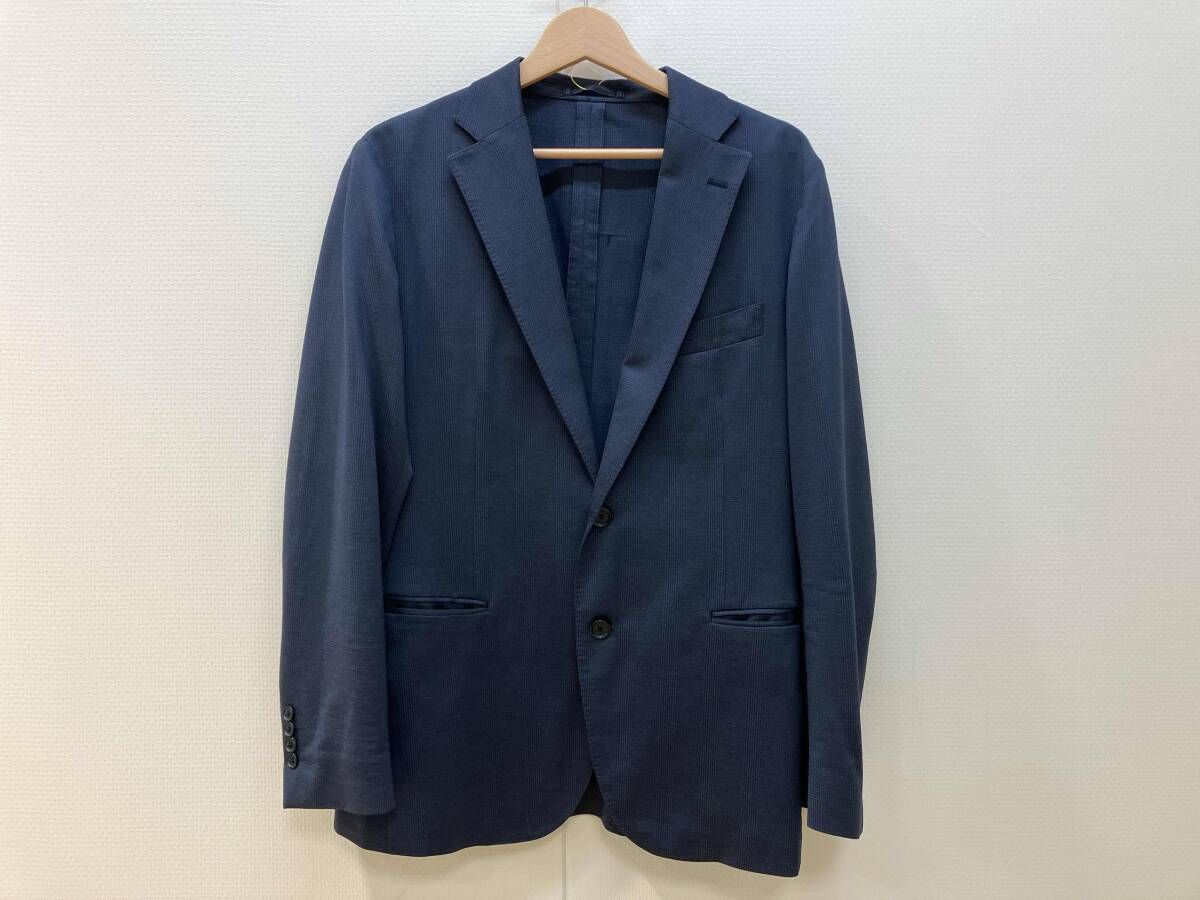MACKINTOSH LONDON マッキントッシュ ロンドン FLEX JERSEY グレンチェック ネイビー G1E22-501-27 サイズ40 ほつれ有