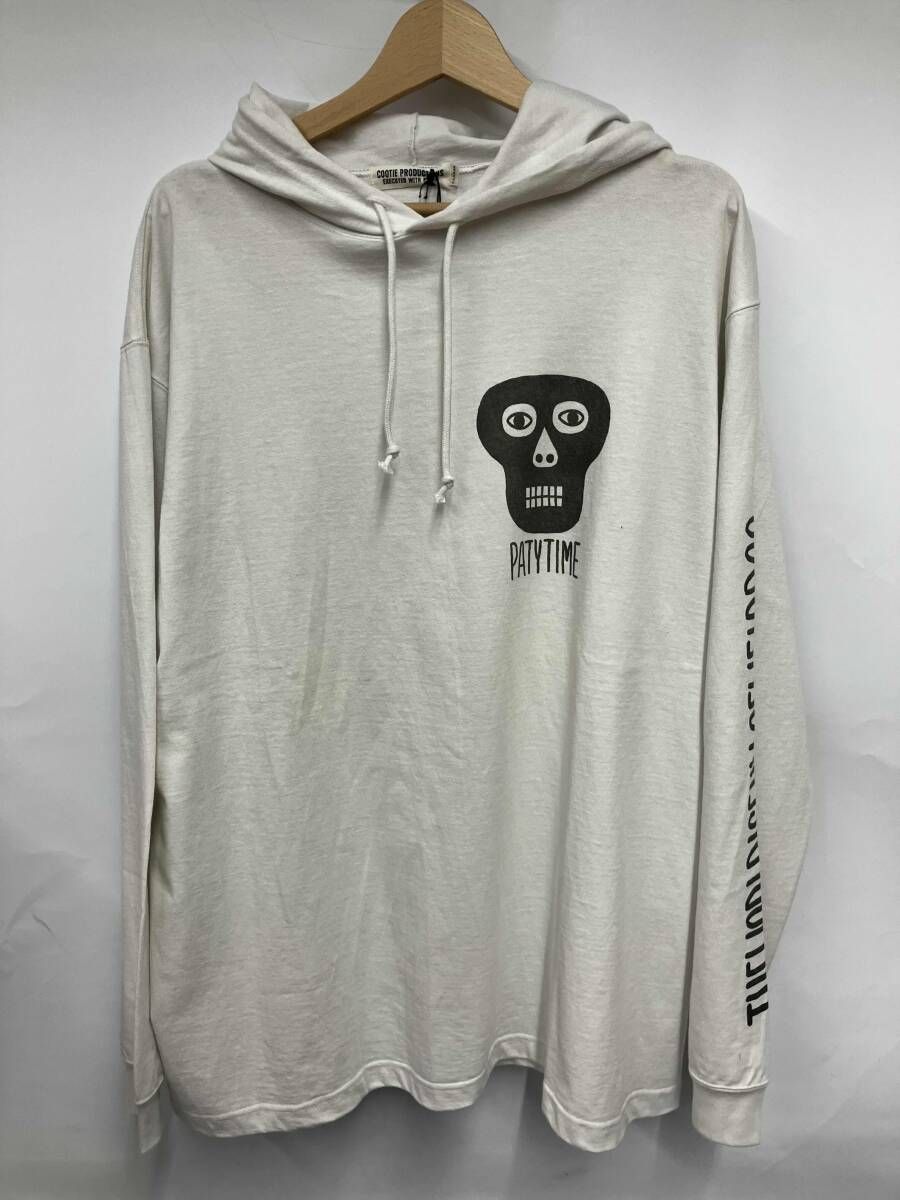 ホワイト COOTIE／CTE-18S340／18SS／Hooded Print L／S Teeクーティ　ロングスリーブフードTシャツ