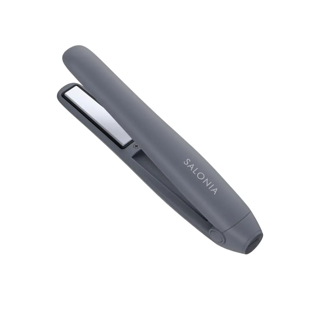 SALONIA SILVER 未使用品 SALONIA サロニア コードレス ストレートアイロン 12mm グレー
