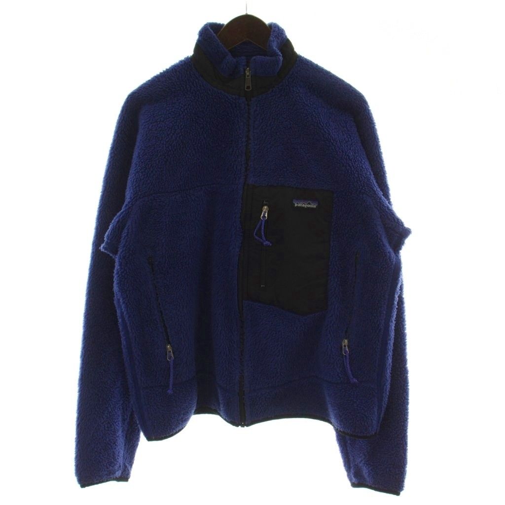 パタゴニア Patagonia 98年製 クラシックレトロX フリースジャケット M 青 ブルー 長袖 フルジップ スタンドカラー 23055 /GG1