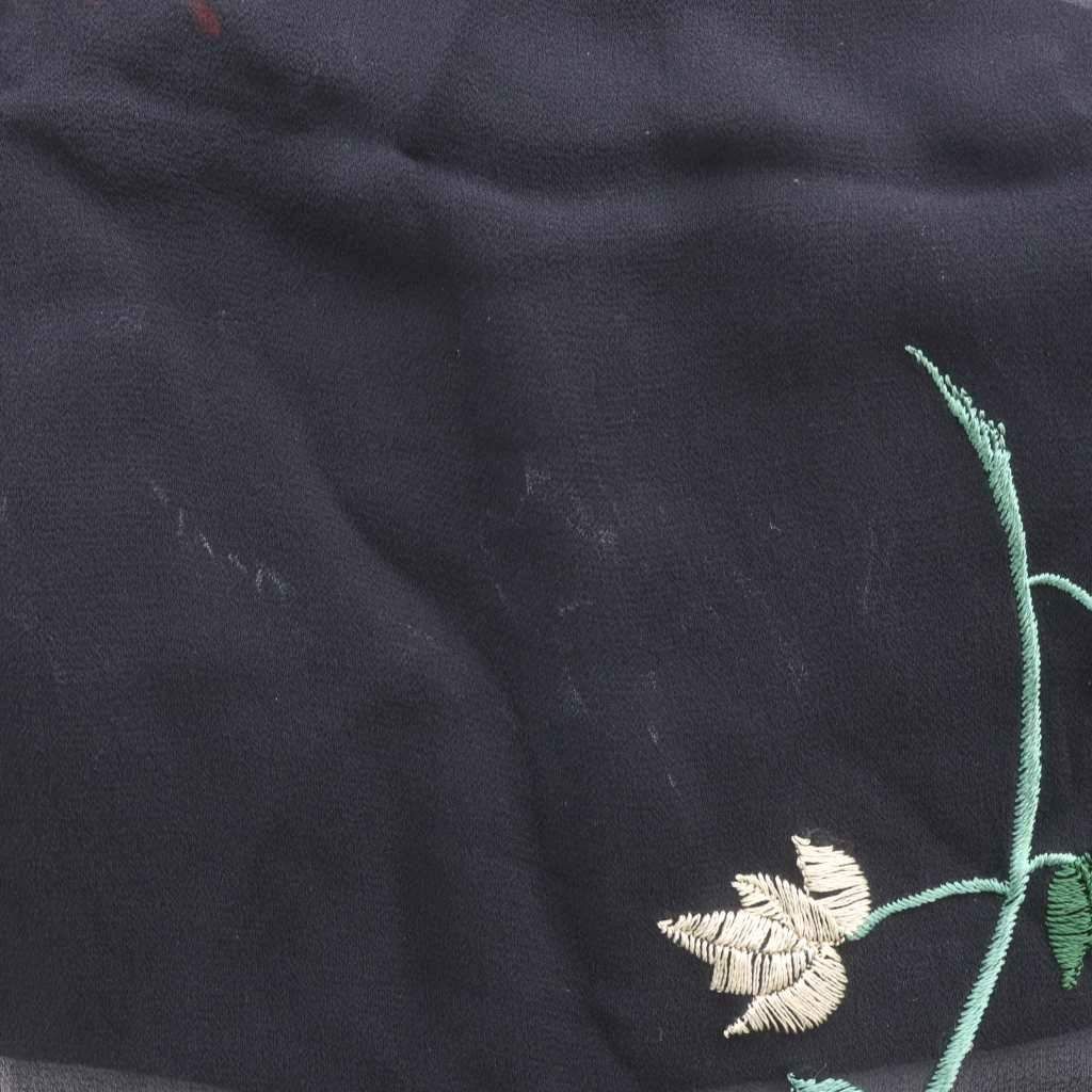 ヴィヴィアンタム VIVIENNE TAM パワーネット 刺繍 ストール シルク 花