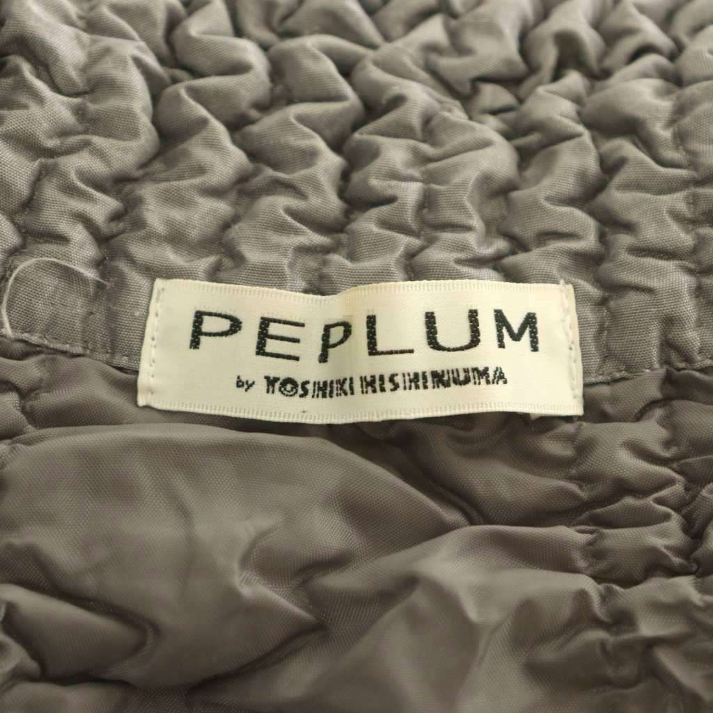 ヨシキヒシヌマ YOSHIKI HISHINUMA PEPLUM プリーツ ジャケット グレー