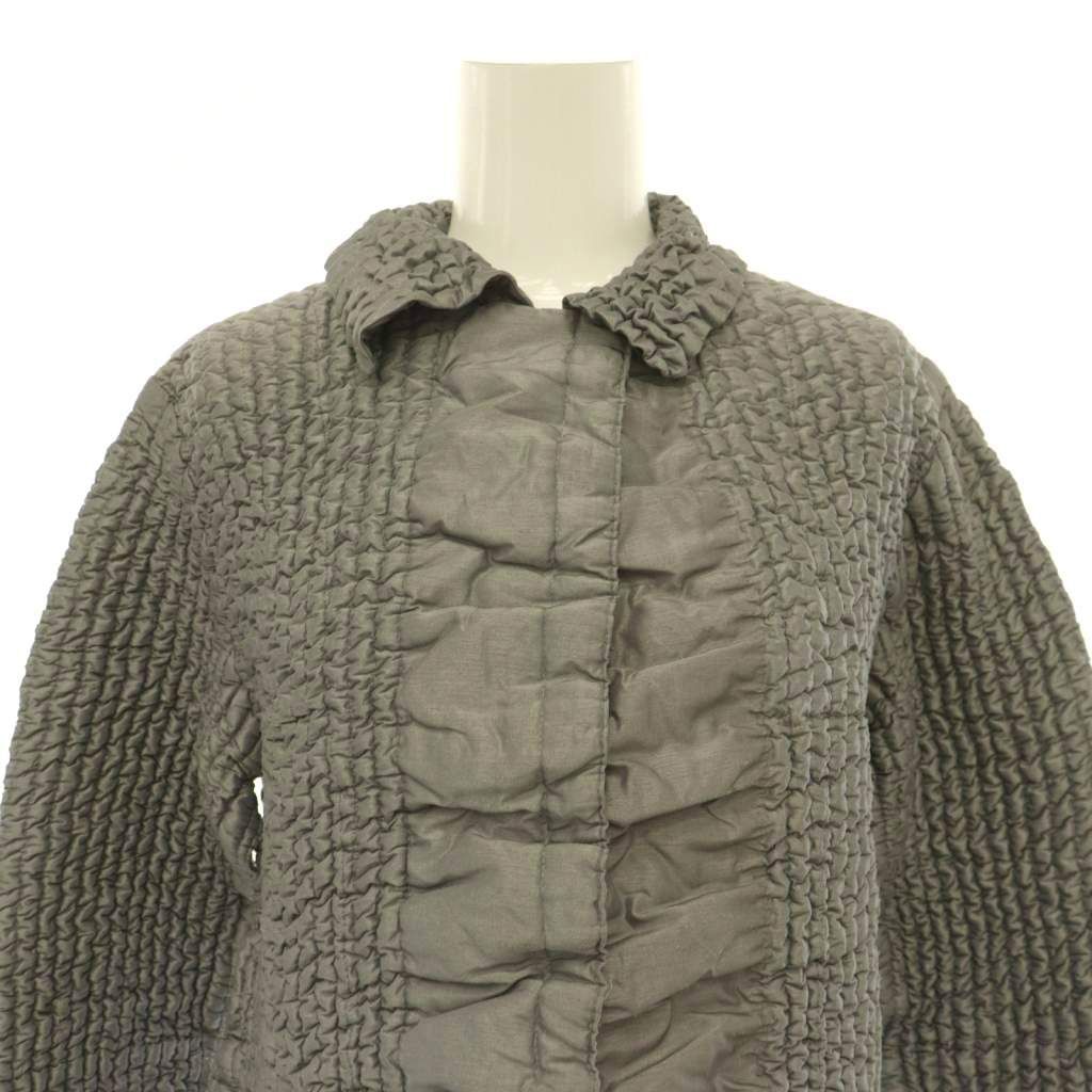 ヨシキヒシヌマ YOSHIKI HISHINUMA PEPLUM プリーツ ジャケット グレー