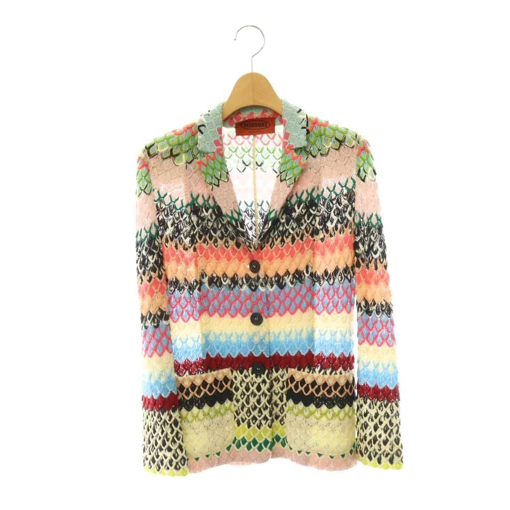 ミッソーニ MISSONI ニットジャケット テーラードジャケット ウール混