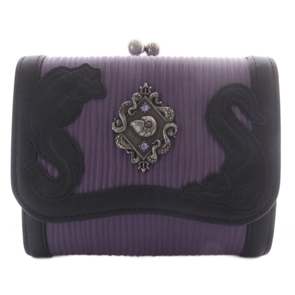 ディズニー ANNA SUI アナスイ アースラ 財布 アナスイ ANNA SUI Disney ヴィランズ アースラ 財布 三つ折り がま口