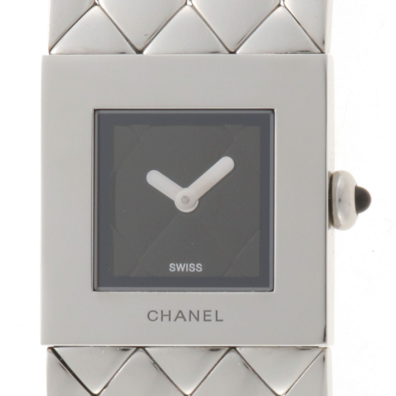CHANEL シャネル マトラッセ H0009 腕時計 ステンレススチール ブラック レディース【中古】431