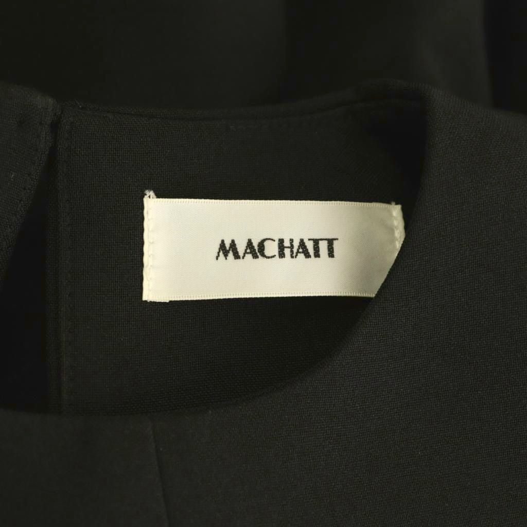 マチャット MACHATT 半袖 ペプラムブラウス 五分袖 半袖 ブラック /ES