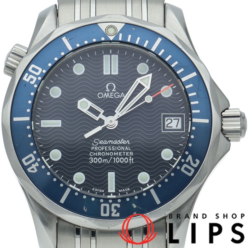 オメガ シーマスター300M オートマチック 36mm 2551.80 SS メンズ時計 ブルー 仕上げ済 美品 【中古】