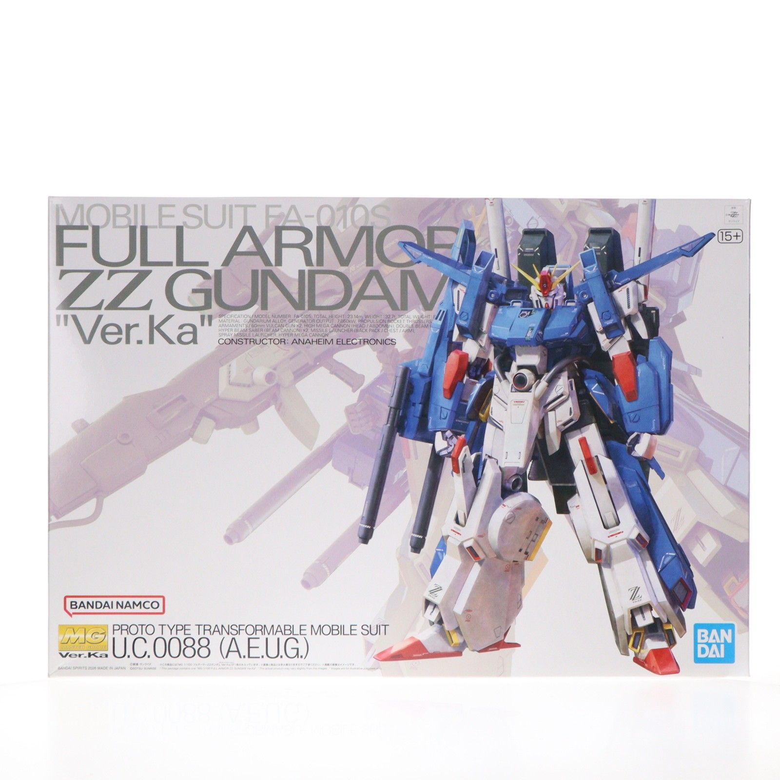 (再販) MG 1/100 フルアーマーZZガンダム Ver.Ka 機動戦士ガンダムZZ(ダブルゼータ) プラモデル(5072026) バンダイスピリッツ