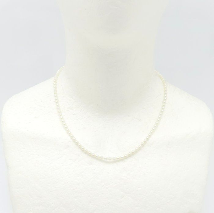 MIKIMOTO ミキモト PERLITA ペルリータ 淡水パール ネックレス 真珠3.3～3.4ミリ K18YG イエローゴールド/295766【中古】【BJ】