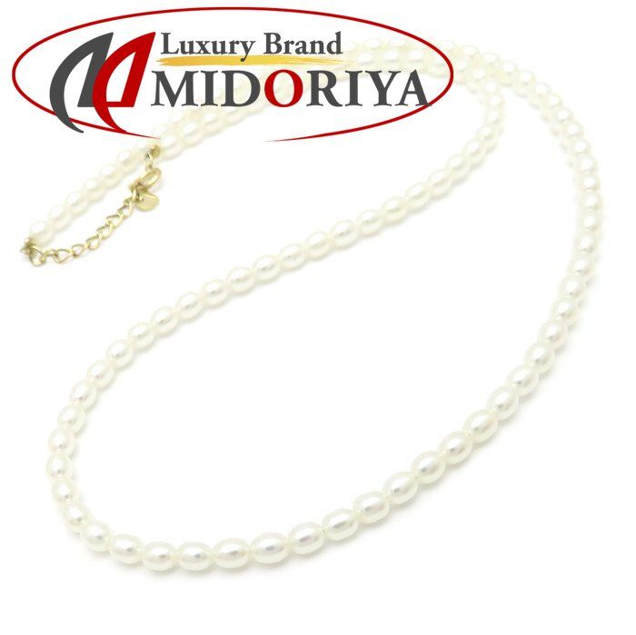 MIKIMOTO ミキモト PERLITA ペルリータ 淡水パール ネックレス 真珠3.3～3.4ミリ K18YG イエローゴールド/295766【中古】【BJ】