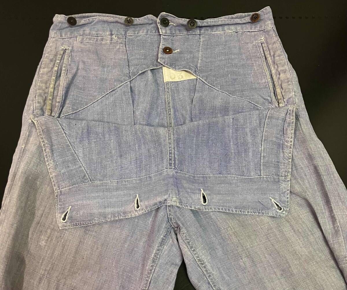 フランス軍 その他ロングパンツ 海軍 50s 60s ラミーリネン セーラー