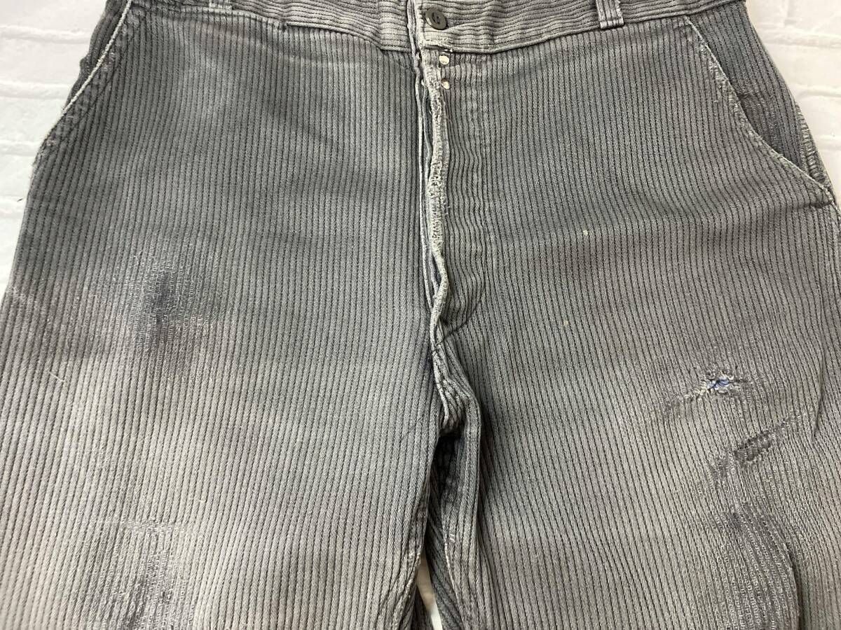 推定50s 60s French Vintage / 綿パン / コットンピケワークパンツ