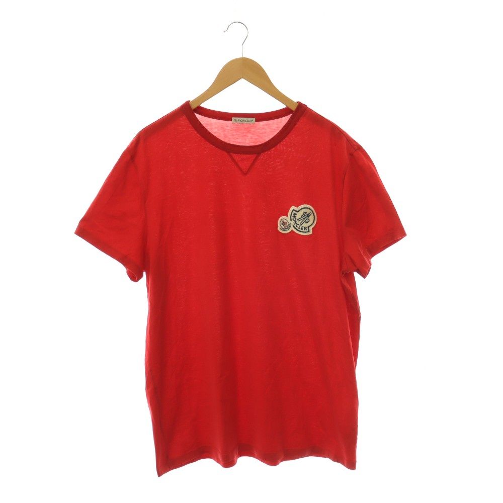モンクレール MONCLER マリア MAGLIA T-SHIRT ダブルワッペン Tシャツ カットソー XL 赤 レッド 80325-00-8390Y /CX ■OS 8,568円