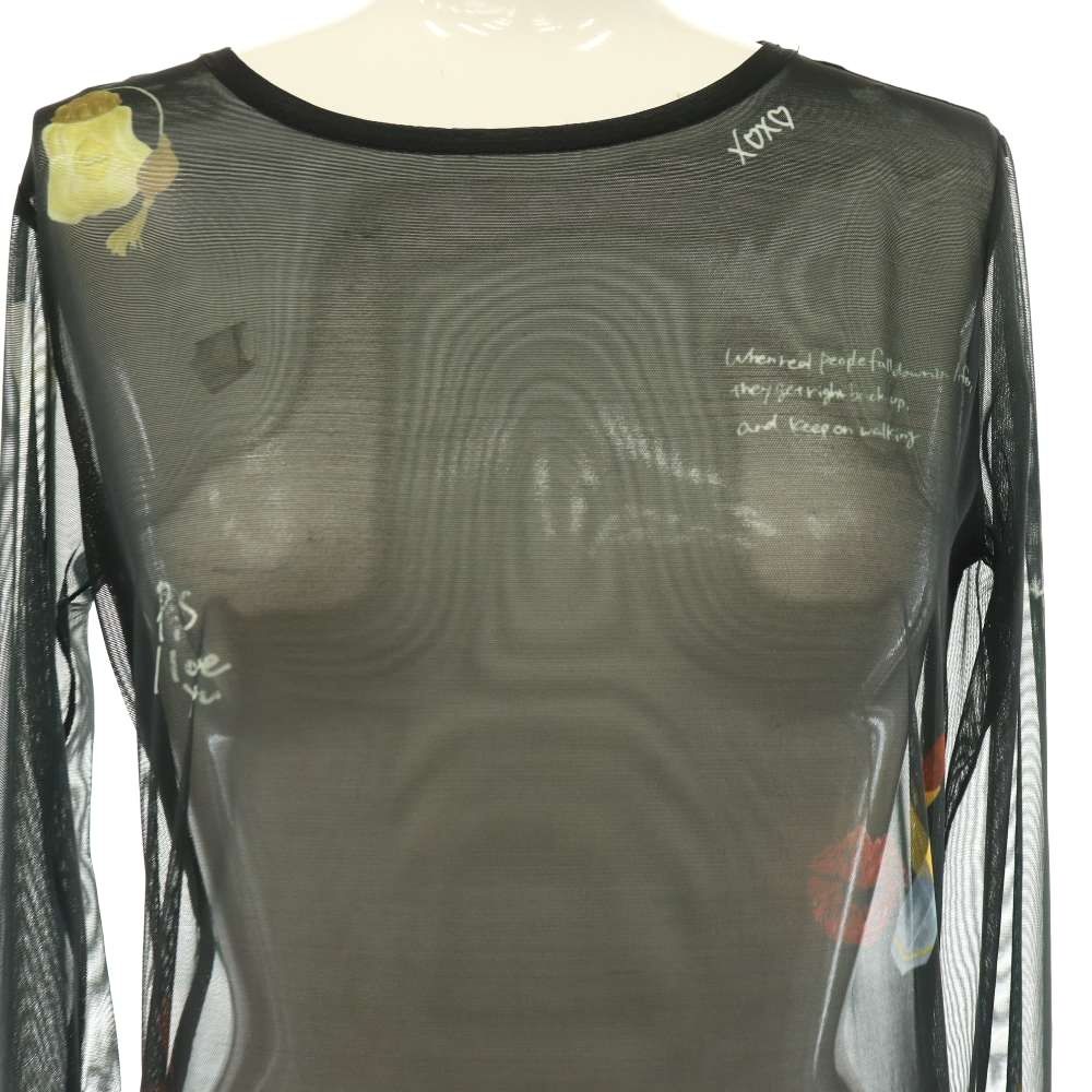 LITTLE FUNNY FACE SHEER TOP アイボリー アメリヴィンテージ Ameri VINTAGE 24AW ×リトルファニーフェイス