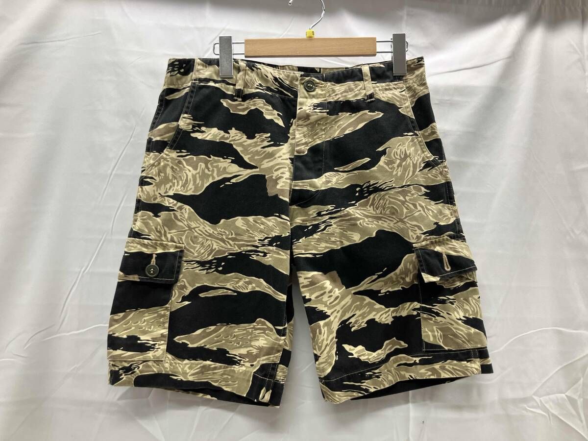 BUZZ RICKSON’S バズリクソンズ ハーフカーゴパンツ BR51904 GOLD TIGER PATTERNS SHORT 表記サイズS ゴールド系