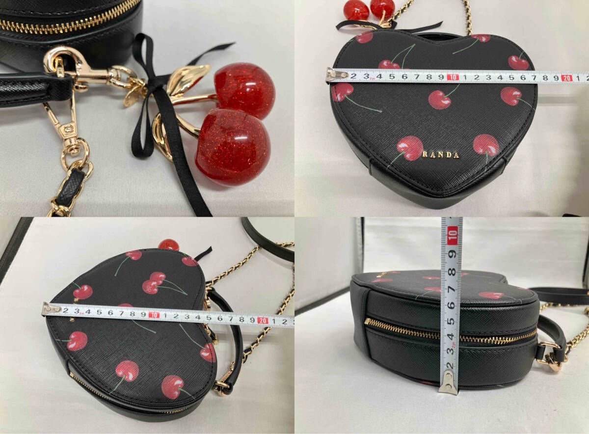 RANDA ランダ ショルダーバッグ 2WAY チェリープリントハートバッグ 