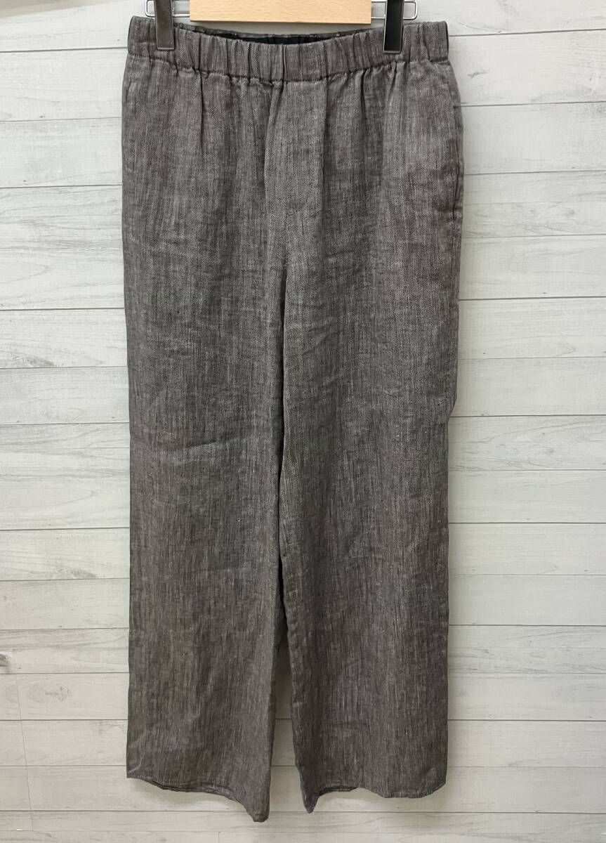 Spick & Span スピック＆スパン パンツ エアリーリネンイージーパンツ 麻 リネン 100% 2026モデル レディース Mサイズ チャコールグレー