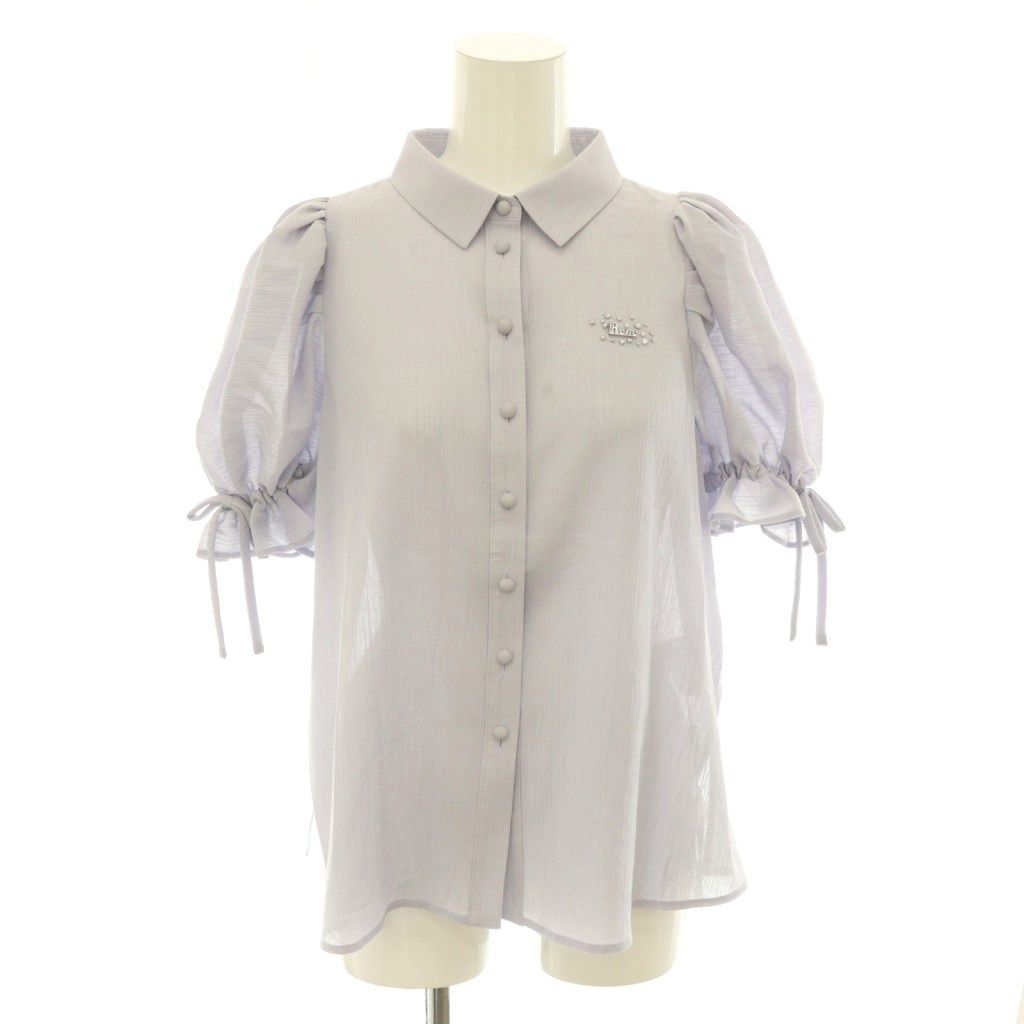 ルネ Rene 23年 パフスリーブ ブラウス 半袖 36 ラベンダー /HK ■OS
