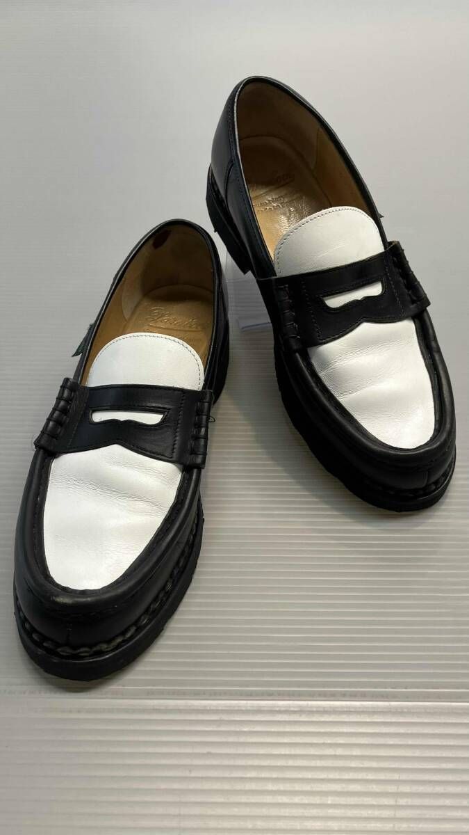 ★ PARABOOT パラブーツ ローファー REIMS BEAMS別注 サイズ 6 ホワイト×ブラック 通年