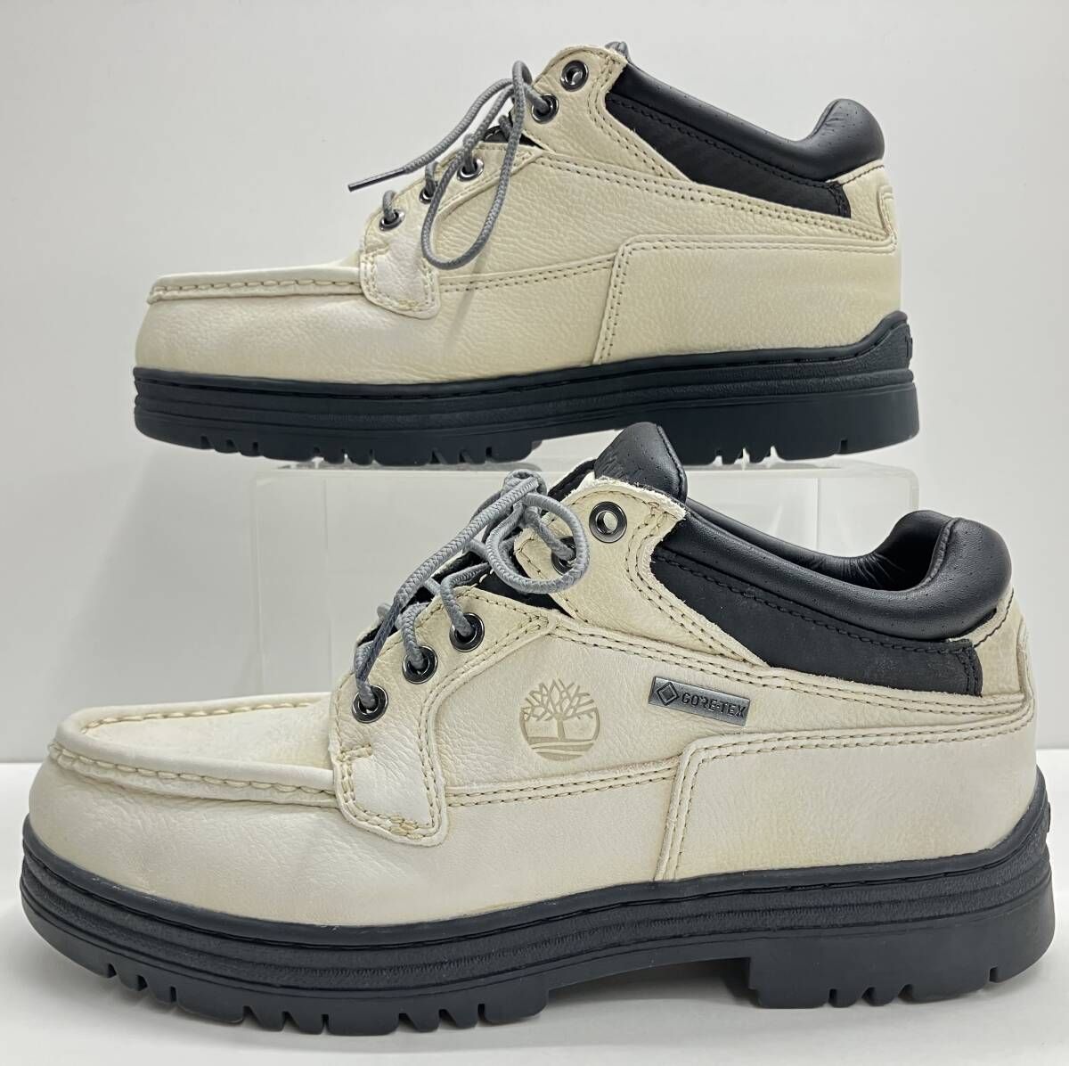 Timberland Heritage GORE-TEX Moc Toe Mid Light Beige Black 