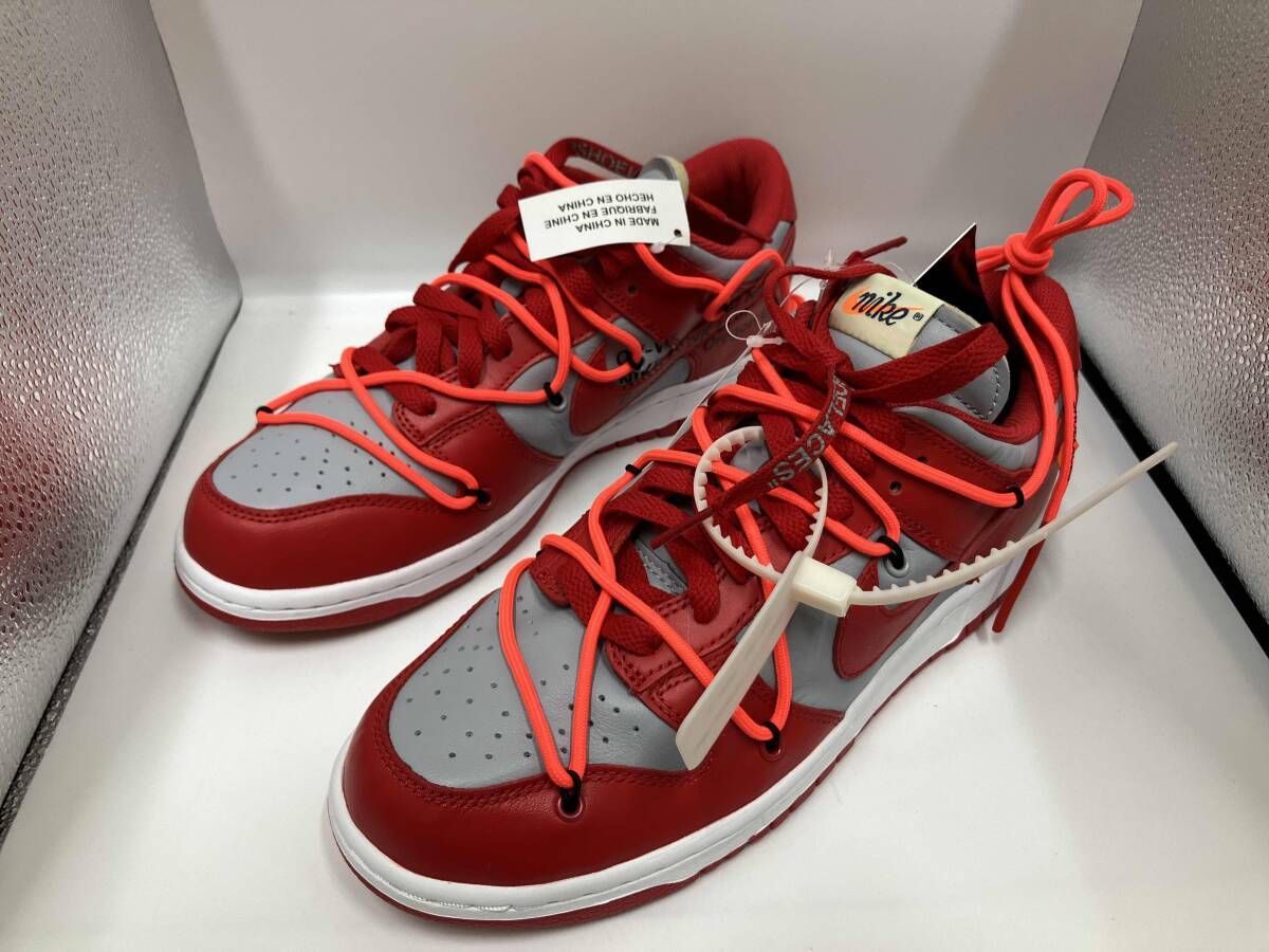 NIKE ナイキ CT0856-600 Off-White Dunk Low University Red Wolf Grey