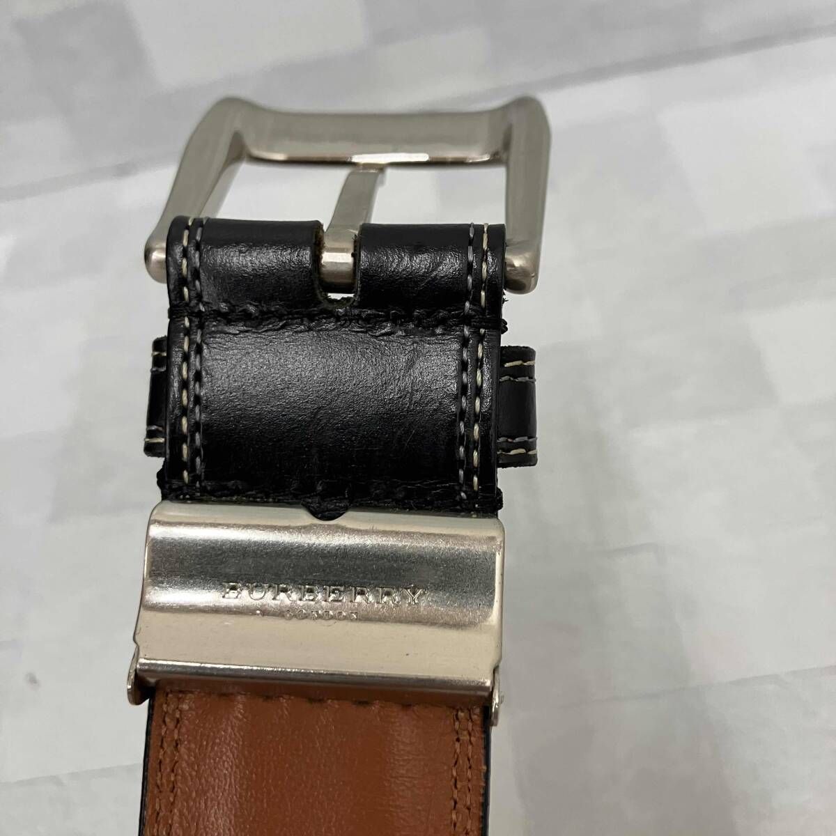 BURBERRY バーバリー レザーベルト ブラック - メルカリ