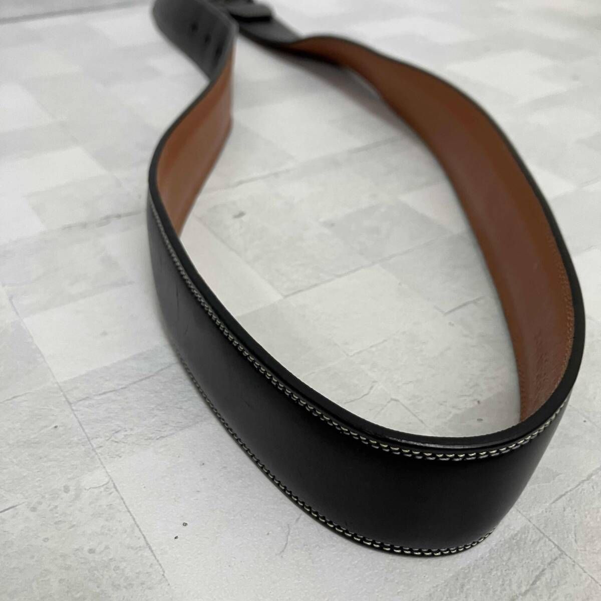 【極美品】 バーバリー ウエストベルト レザーベルト BURBERRY バーバリー レザーベルト ブラック - メルカリ
