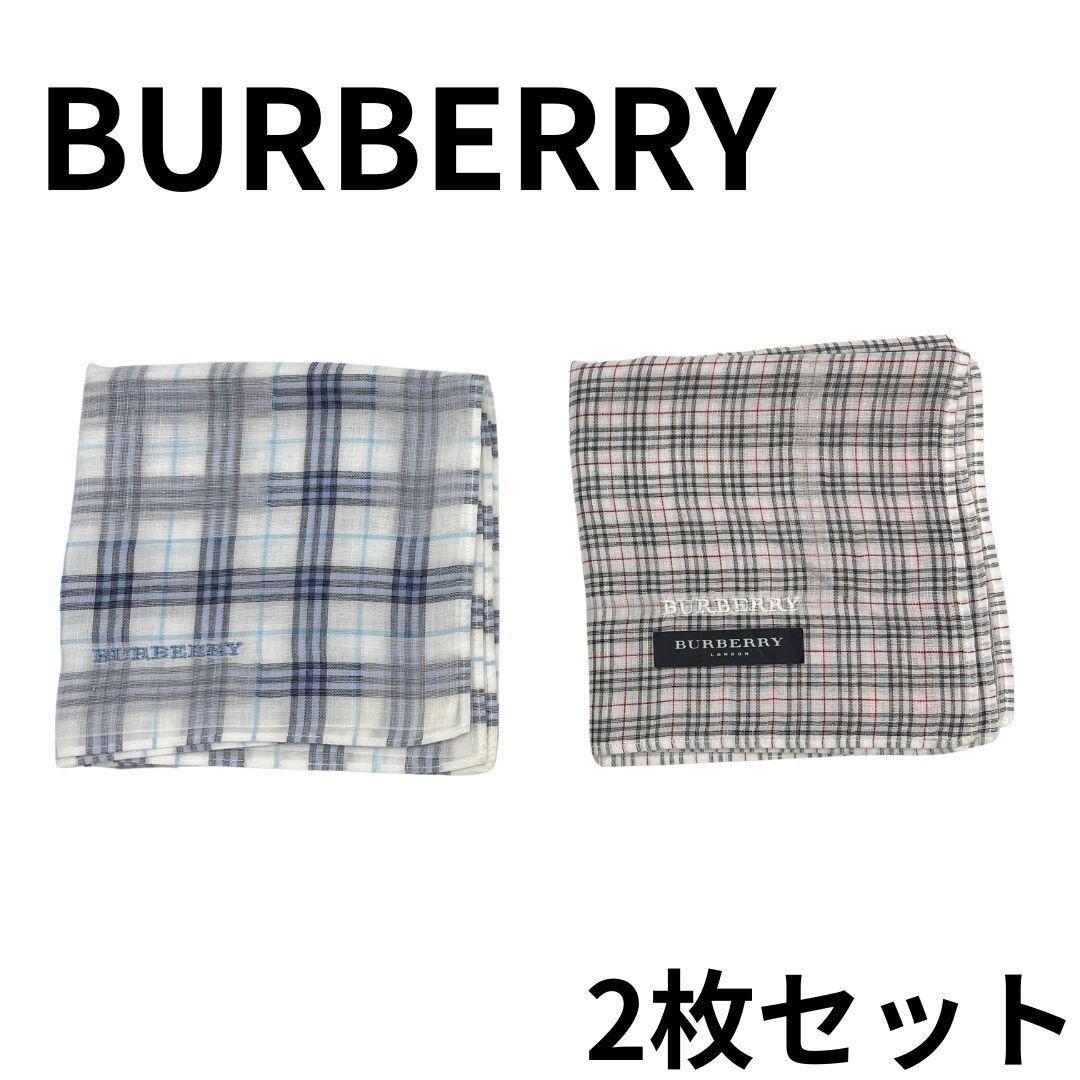 BURBERRY ハンカチ 2枚セット チェック柄 - メルカリ