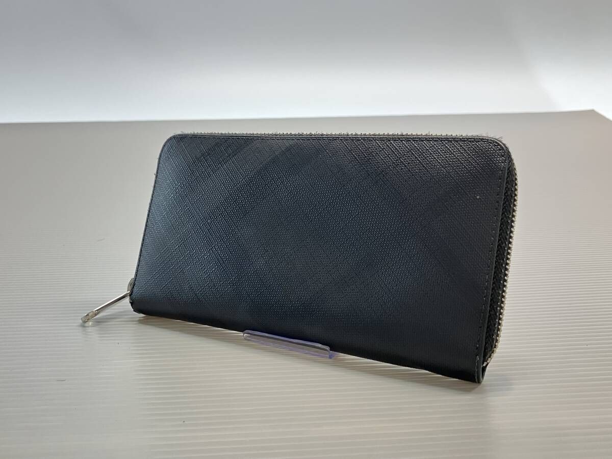 ☆ BURBERRY バーバリー 長財布 シャドーチェック ブラック 通年