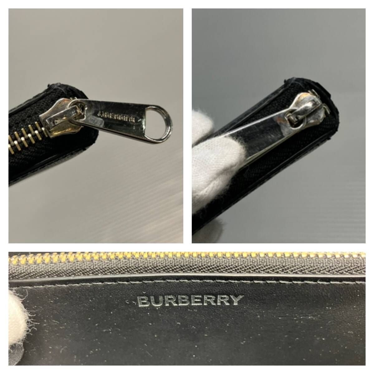 ☆ BURBERRY バーバリー 長財布 シャドーチェック ブラック 通年