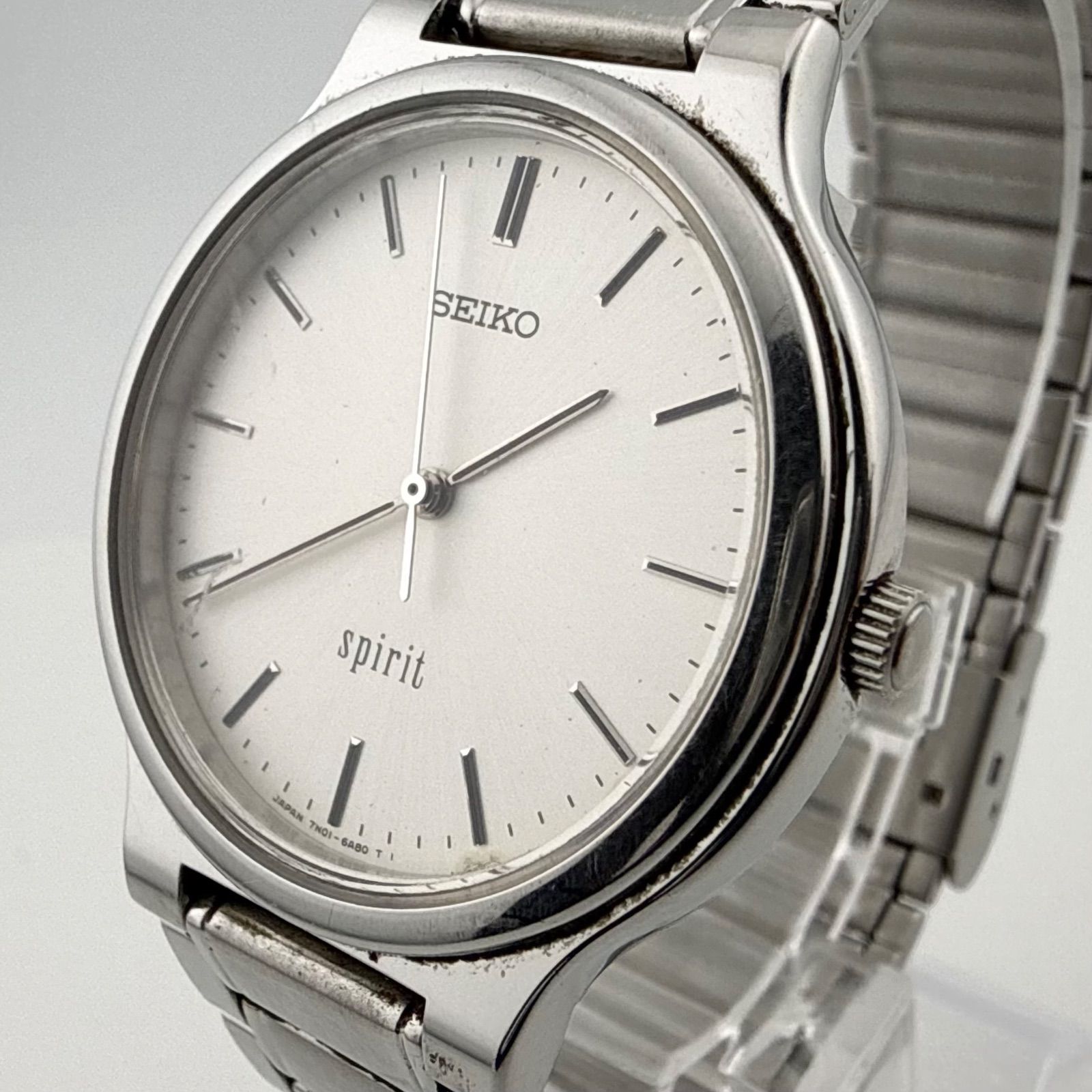 SEIKO 7N01-6A70 Seiko Spirit Spirit Men's Watch Quartz Working Item Battery Replaced [U421]