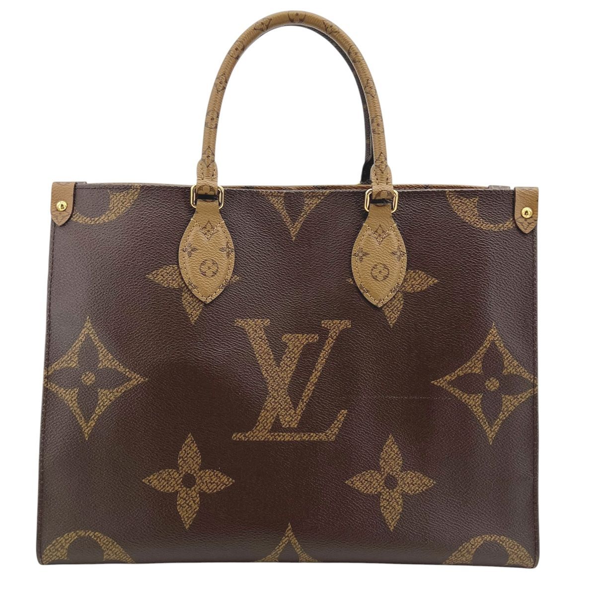 【中古】 LOUIS VUITTON ルイ・ヴィトン トートバッグ M45321 オンザゴーMM ジャイアント・モノグラムリバース ブラウン系 モノグラムキャンバス レディース 26003567 CA