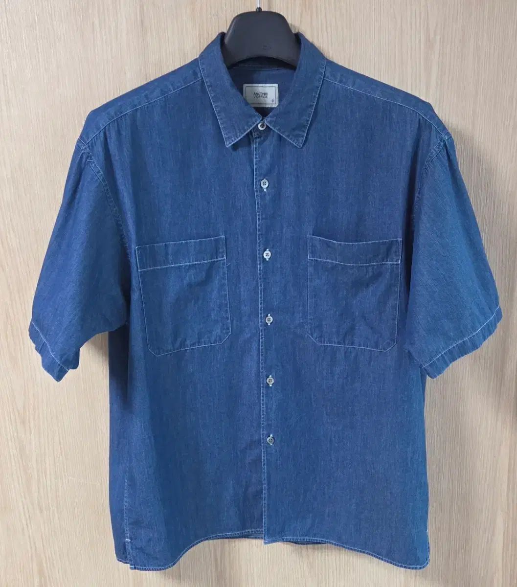 (着用画像) ANOTHER OFFICE アナザーオフィス デニム 半袖 シャツ writer