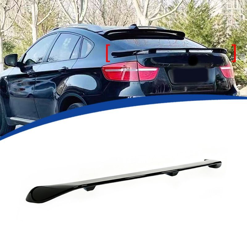 BMW X6 E71 2007-2014年対応 リアスポイラー ピアノブラック ABS製 貼り付け式 リアまわり 外装アクセントパーツ 15,329円