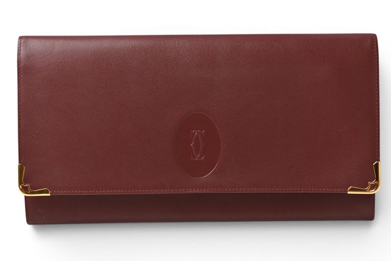 カルティエ クラッチバッグ/ビジネスバッグ マストライン Cartier ヴィンテージ メンズバッグ レザー ボルドー 【中古】