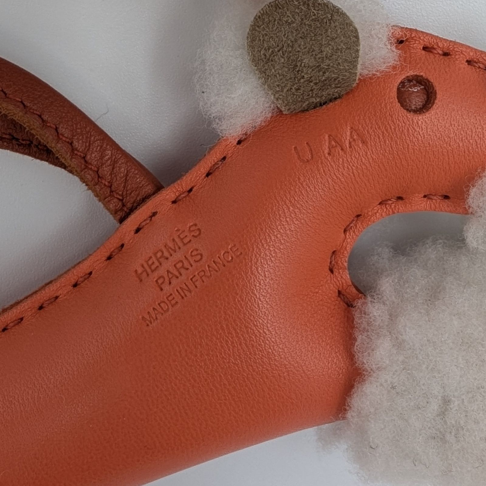HERMES エルメス バディチャーム U刻印 フォックステリア キーホルダー
