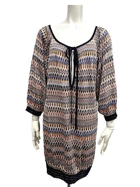 【中古】MISSONI　ミッソーニ　トップス　ニット　42サイズ　13号　LLサイズ　かぎ針ニット　七分袖丈＿S02＿＿セルモアから出品＿s-0348-r02 7,293円