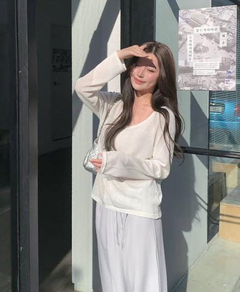 未開封/タグ0 リーヴアワー linen v-neck knit アイボリー