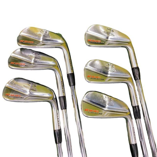【中古】 コブラ KING FORGED MB(シルバー) 6S アイアンセット IR 純正特注シャフト (フレックスS) メンズ 男性用 右利き 右用 Cランク ゴルフクラブ
