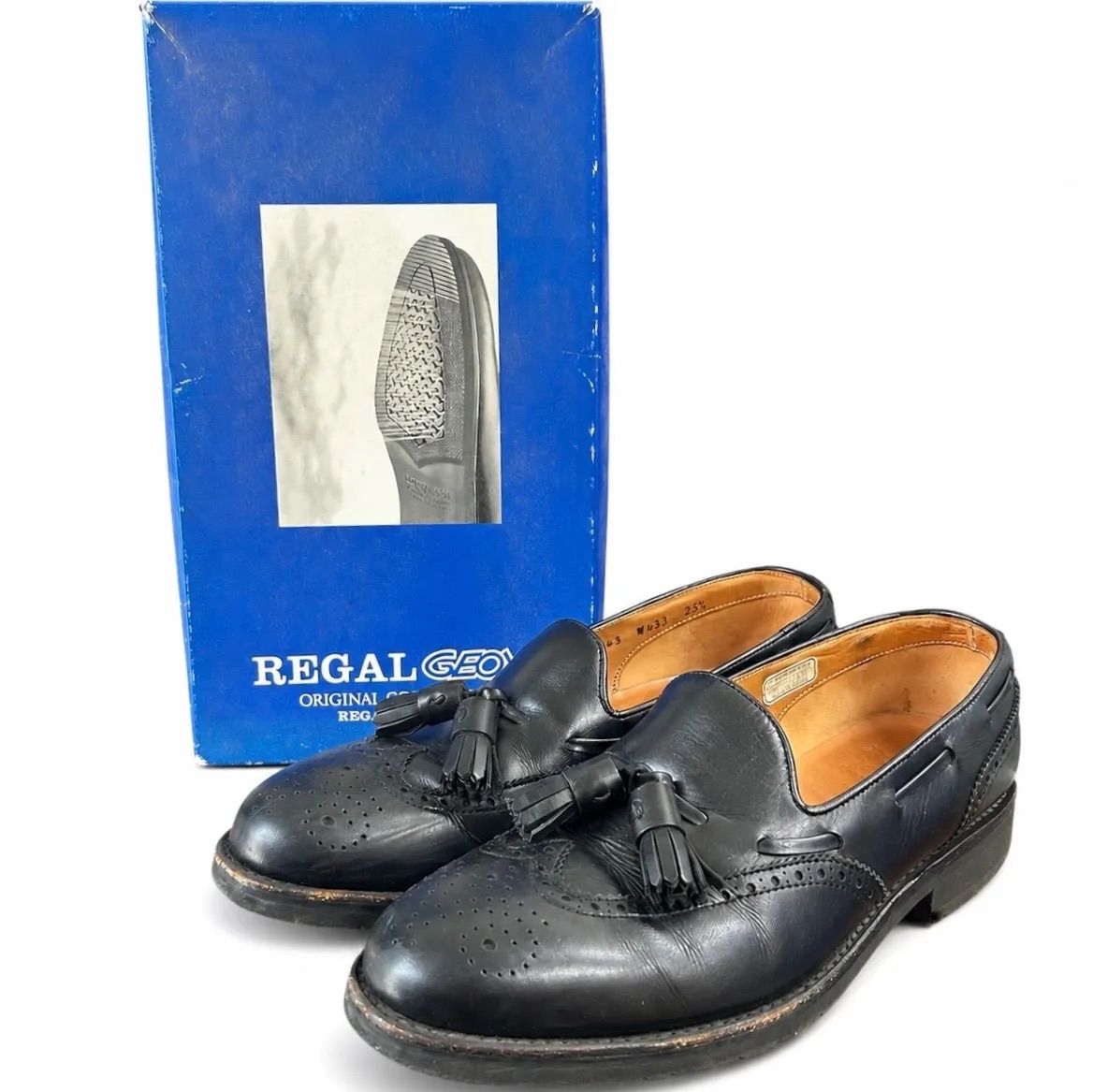 リーガル REGAL GEOX ジェオックス コラボ オリジナルコレクション 革靴 タッセルローファー ウイングチップ ブラック