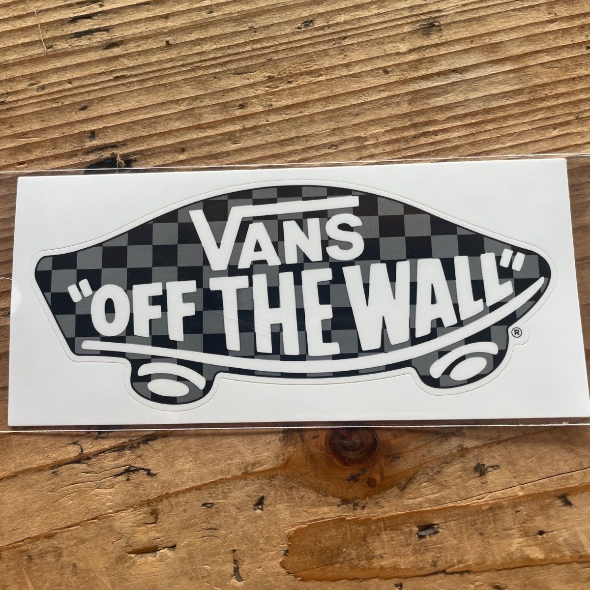 vans ステッカー　ヴィンテージ 新品 デッドストック 正規品 VANSバンズ ステッカー グレーx黒