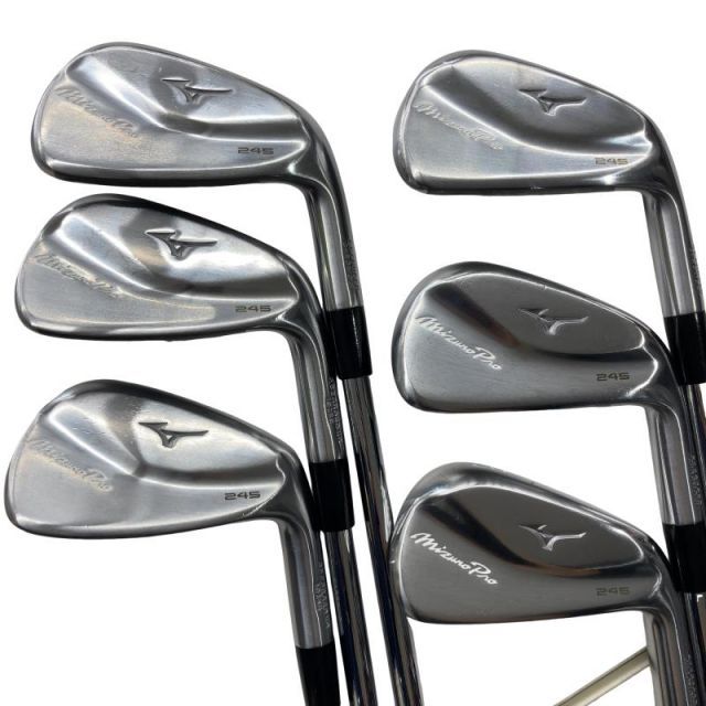 【中古】 ミズノ Mizuno Pro 245 6S アイアンセット IR 純正特注シャフト (フレックスS) メンズ 男性用 右利き 右用 Cランク ゴルフクラブ