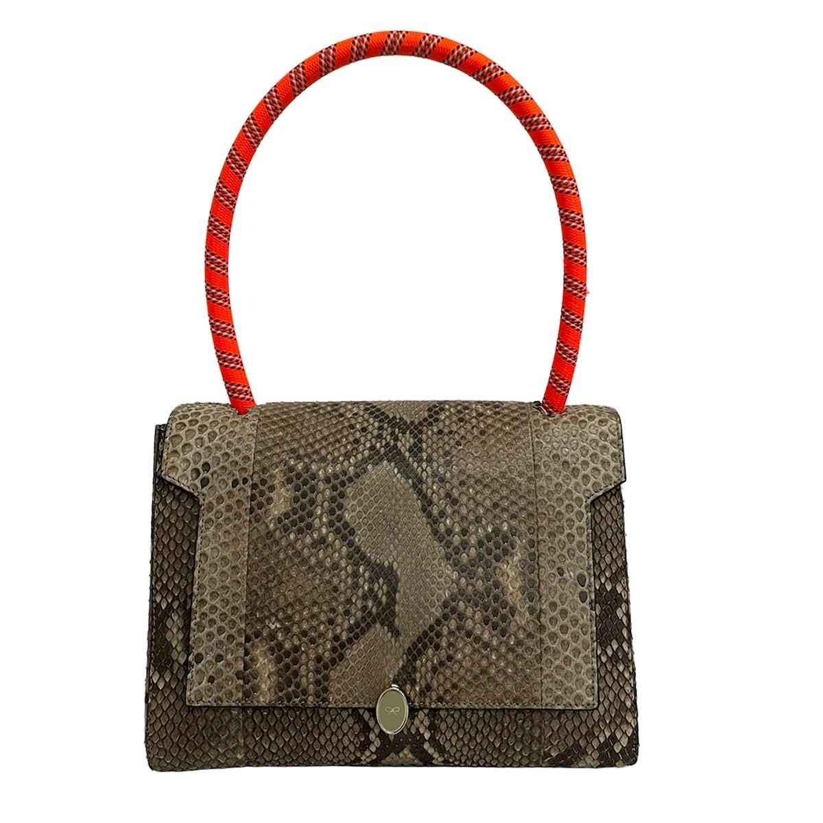Anya Hindmarch(アニヤハインドマーチ) ショルダーバッグ BATHURST ブラウン×オレンジ×マルチ ストラップ着脱可