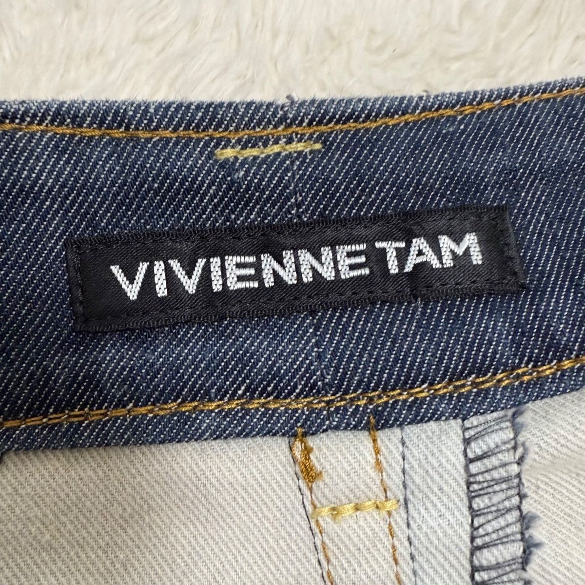 VIVIENNE TAM ヴィヴィアンタム 龍刺繍 デニムリメイクスカート サイズ