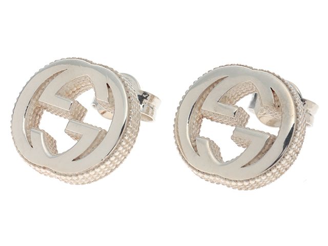 GUCCI　グッチ　インターロッキングG　SV　6.0g　ピアス　SV925　シルバー　メンズ　2148104130495【中古】【430】