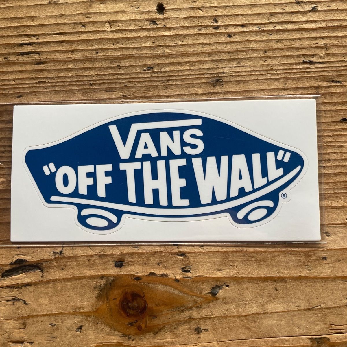 vans ステッカー　ヴィンテージ 新品 デッドストック 正規品 VANSバンズ ステッカー 青 ブルー 日本製