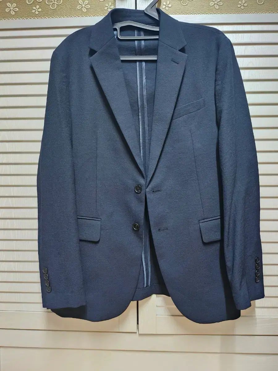 メンズ ネイビー シングル ジャケット セット