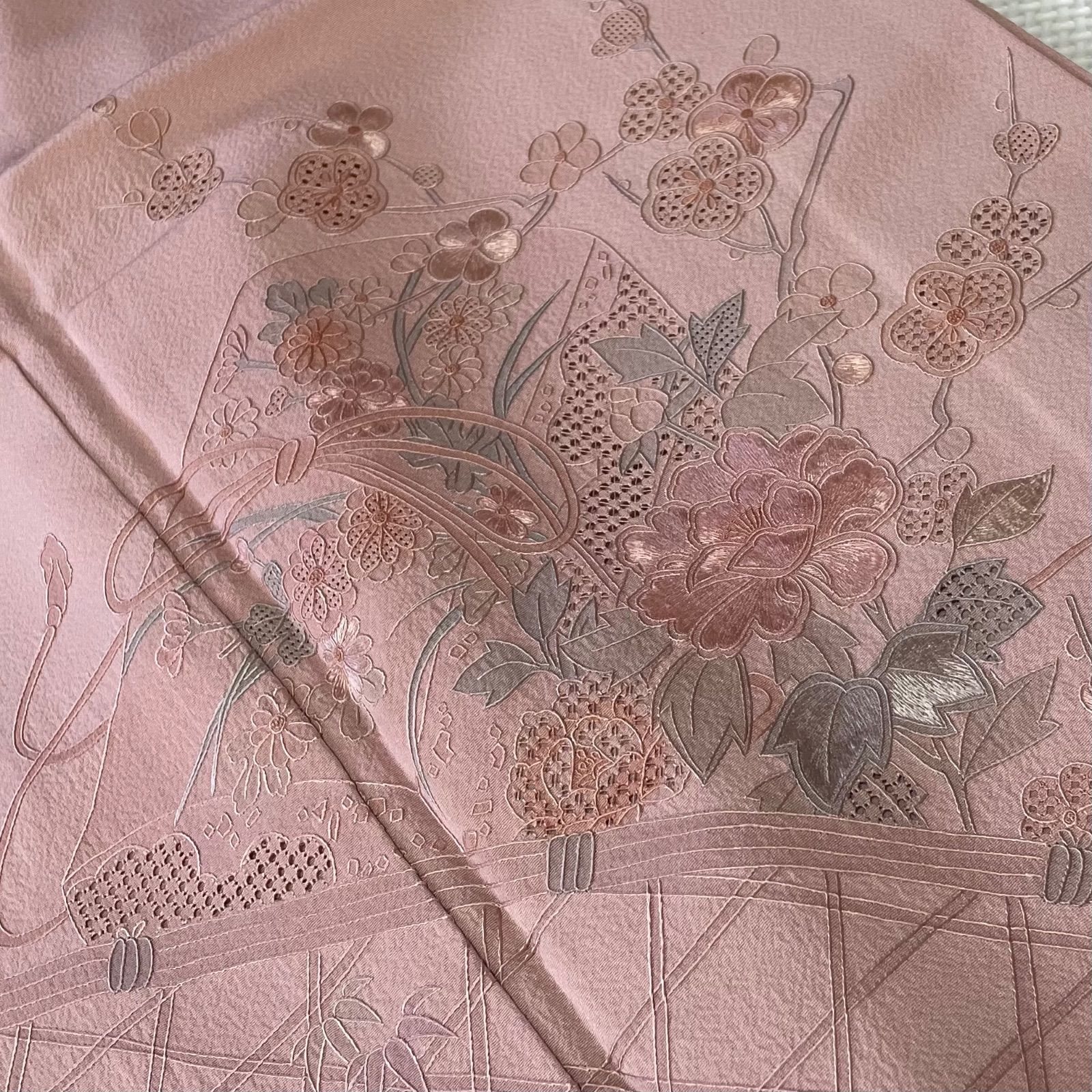 MA13 付け下げ 訪問着 5枚まとめ セット 正絹 汕頭刺繍 蘇州刺繍 金彩