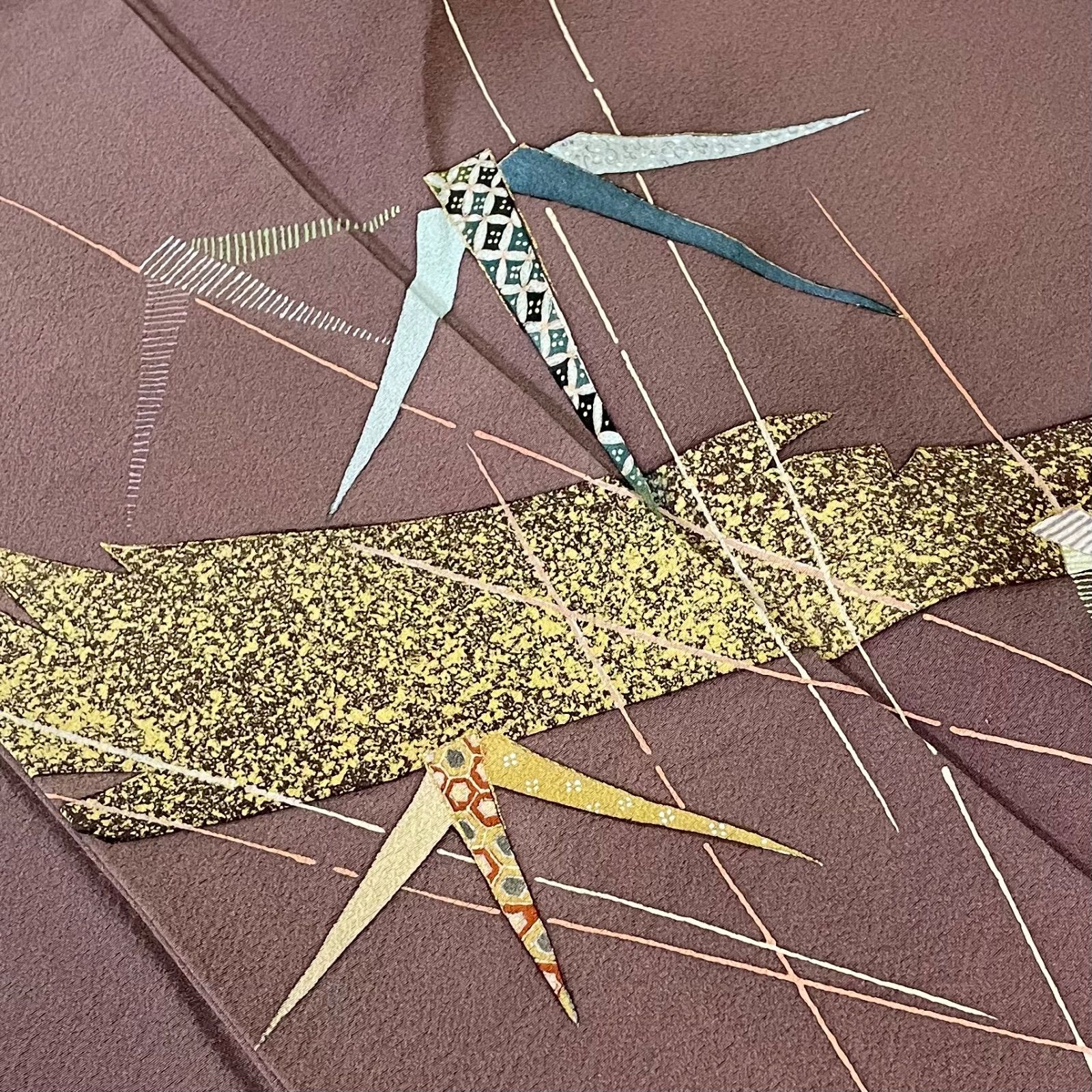 MA13 付け下げ 訪問着 5枚まとめ セット 正絹 汕頭刺繍 蘇州刺繍 金彩
